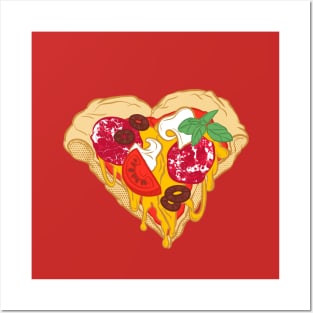 Pizza is my true Valentine Posters and Art